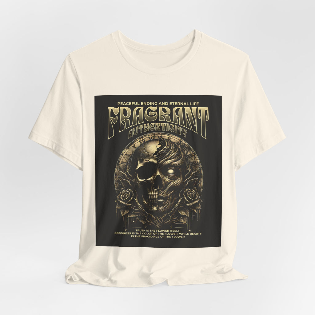 Skull & Roses Graphic Tee — "Fragrant" Vintage Gothic Band Shirt