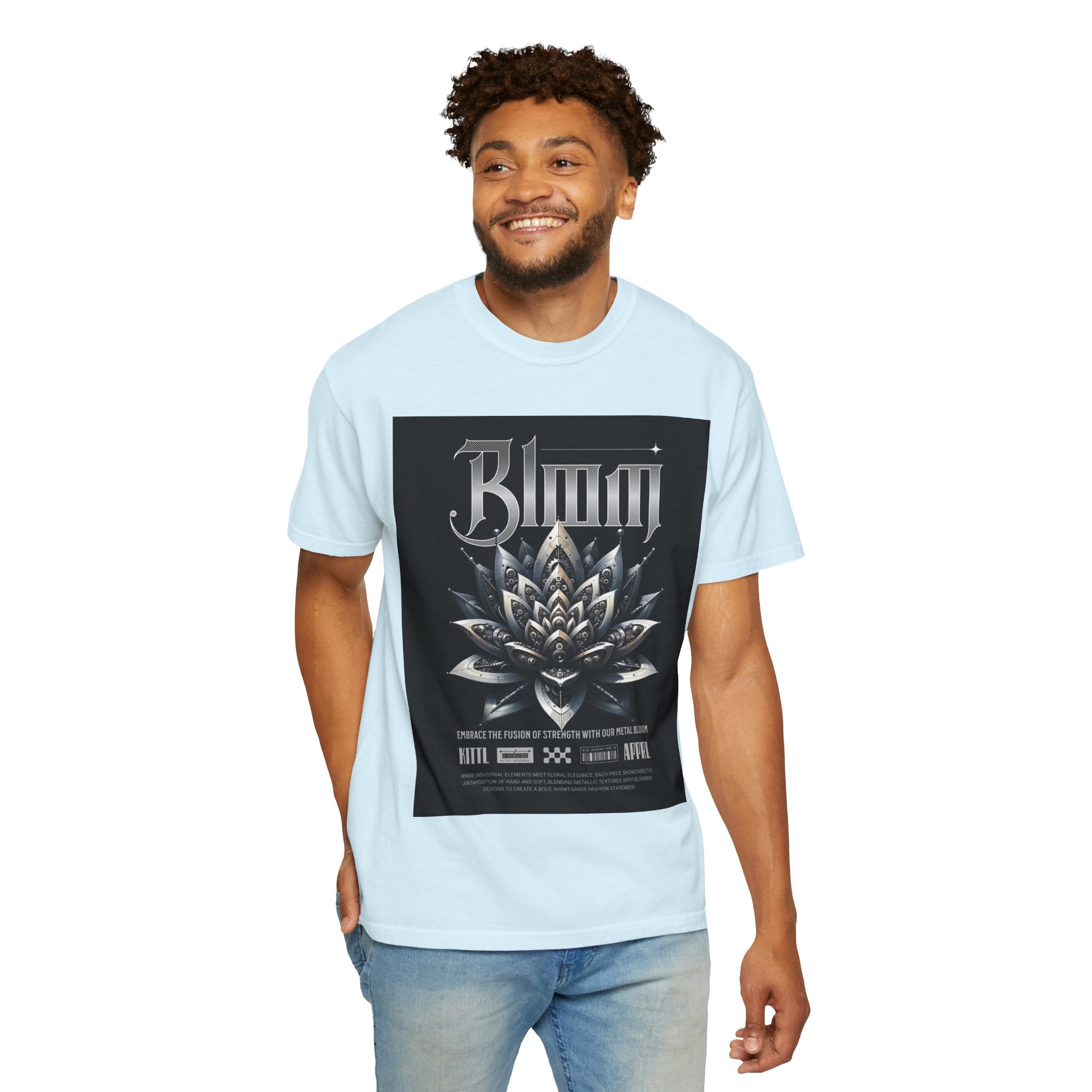 Metal Lotus Graphic T-Shirt — "Bloom" Gothic Band Poster Tee