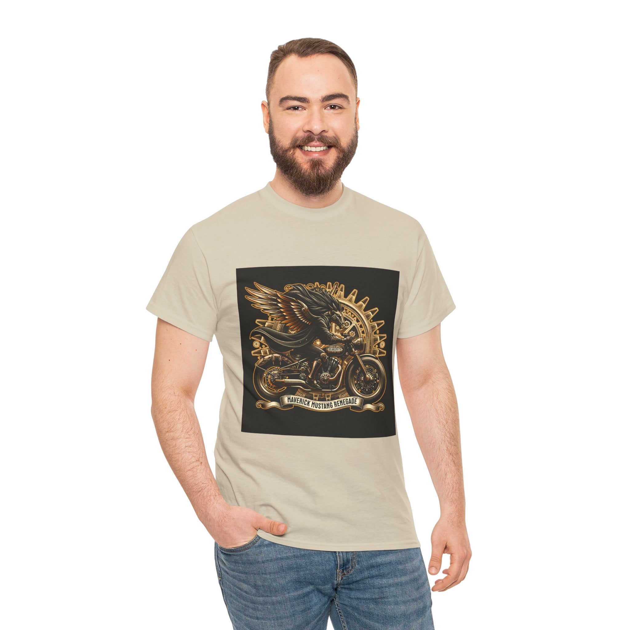 Vintage Winged Motorcycle Tee — "Ride Forever, Ride Free" Biker T-Shirt