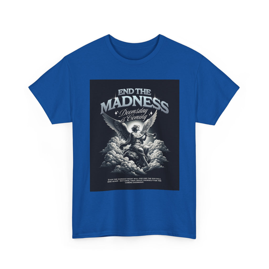 End the Madness Angel Graphic Tee — Vintage Gothic Band-Style T-Shirt