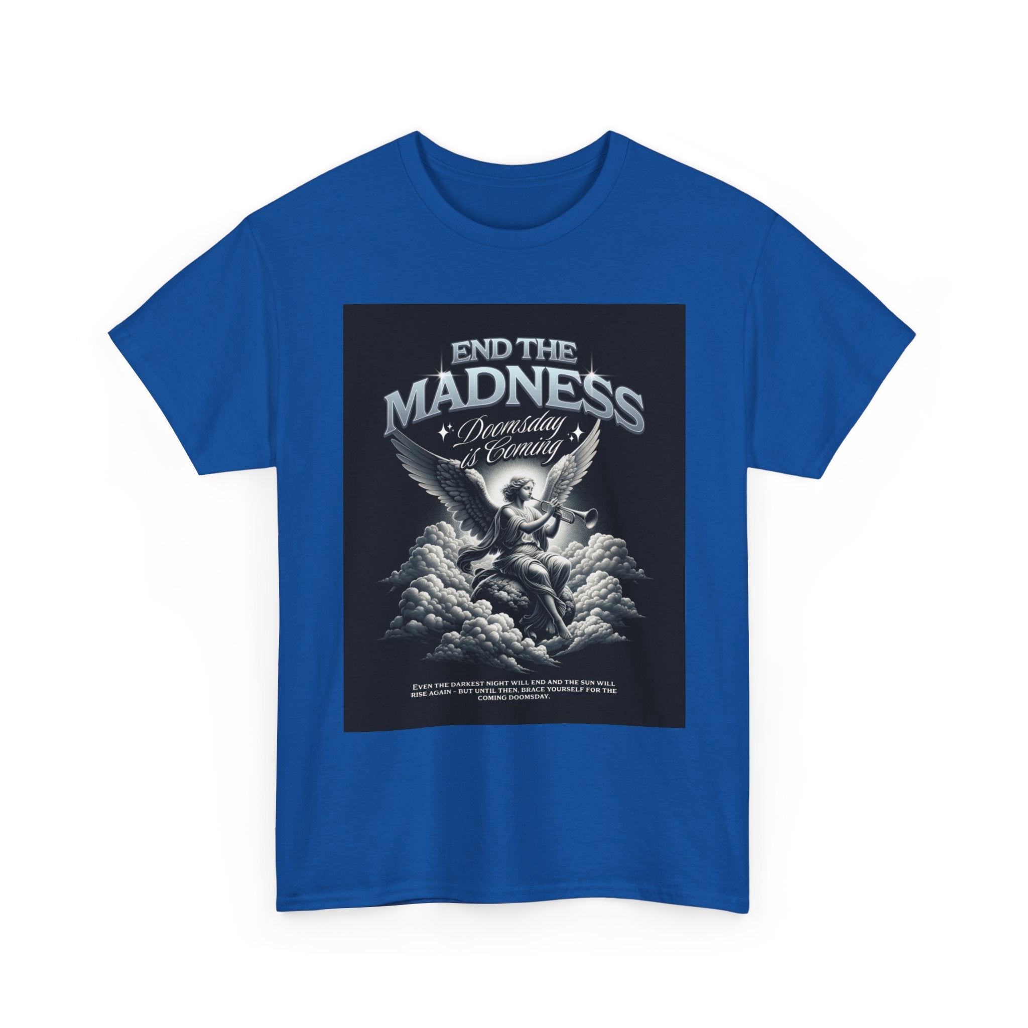 End the Madness Angel Graphic Tee — Vintage Gothic Band-Style T-Shirt