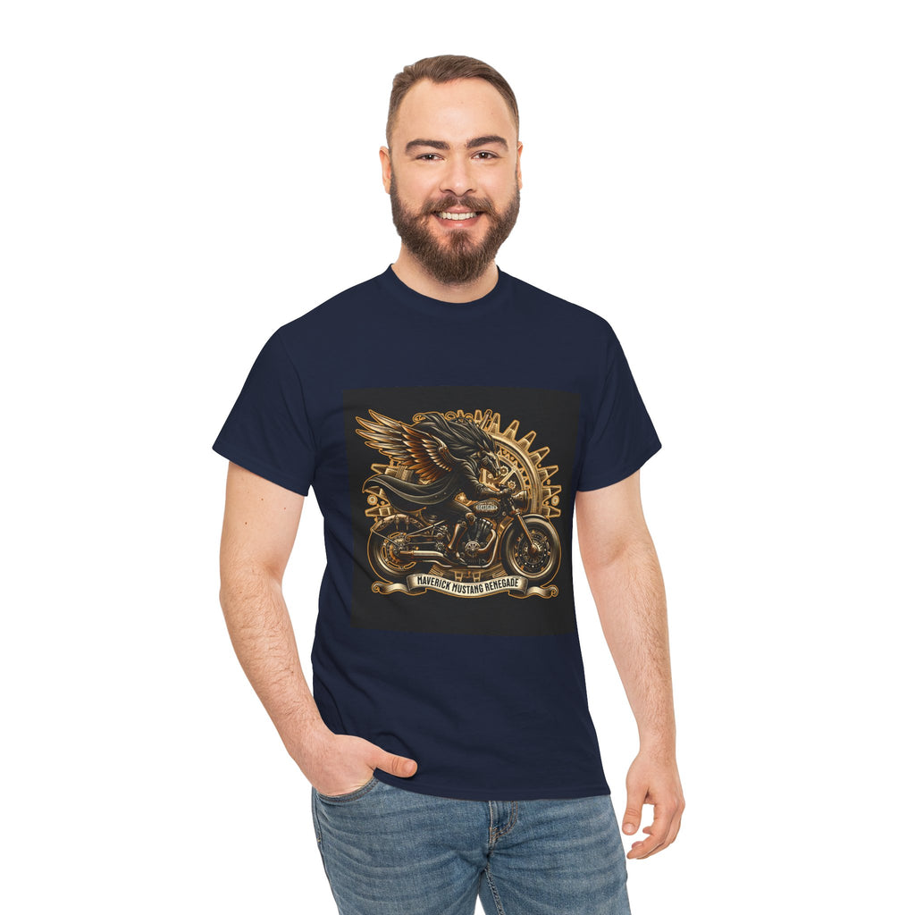 Vintage Winged Motorcycle Tee — "Ride Forever, Ride Free" Biker T-Shirt