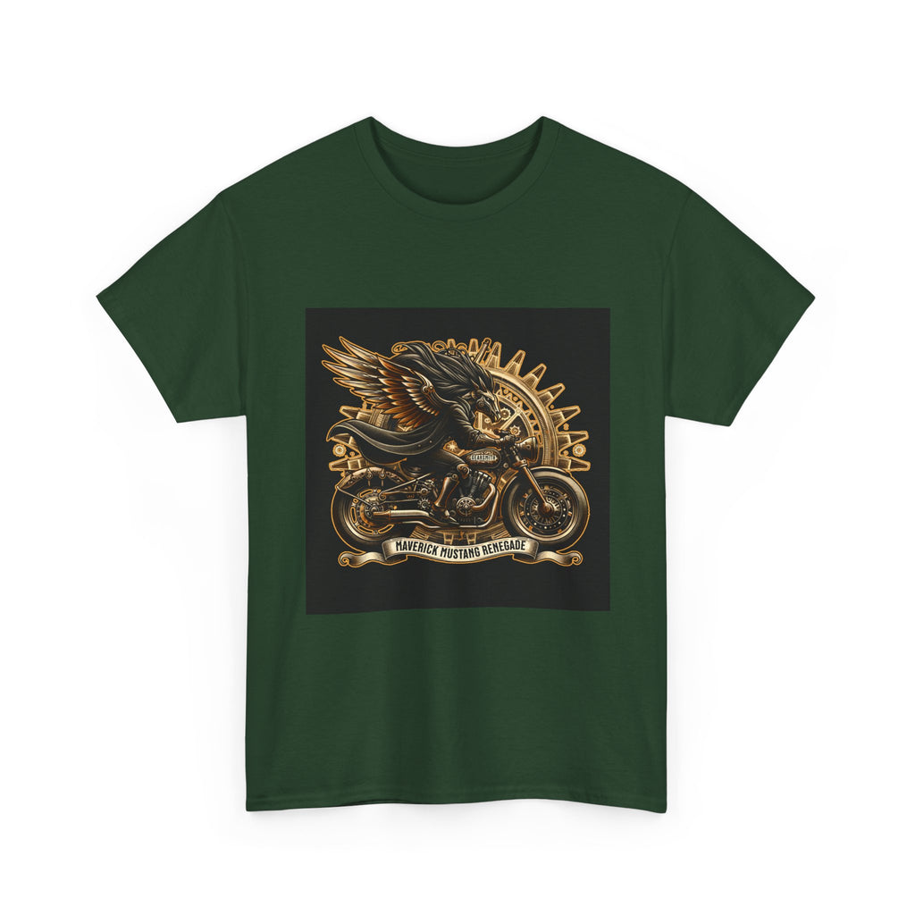 Vintage Winged Motorcycle Tee — "Ride Forever, Ride Free" Biker T-Shirt