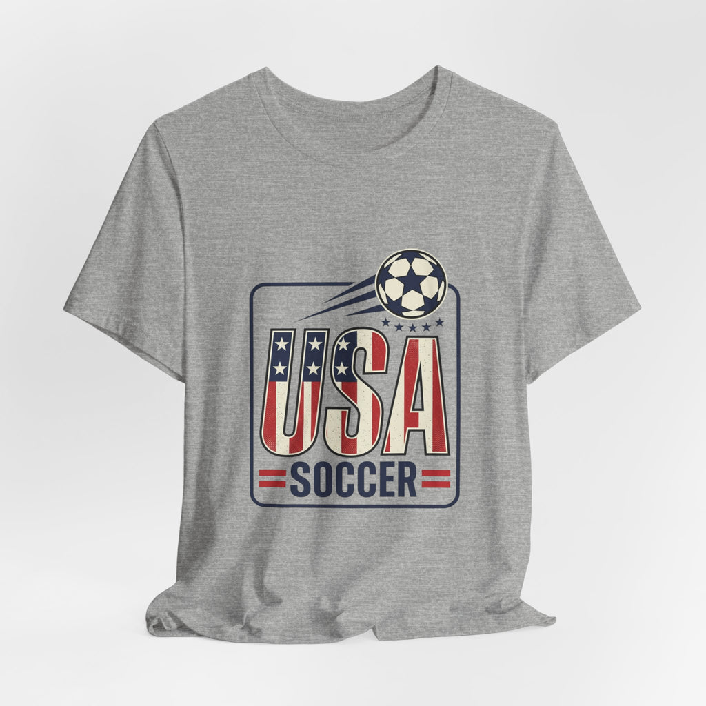 USA Soccer Tee | American Flag Colors, National Pride Shirt