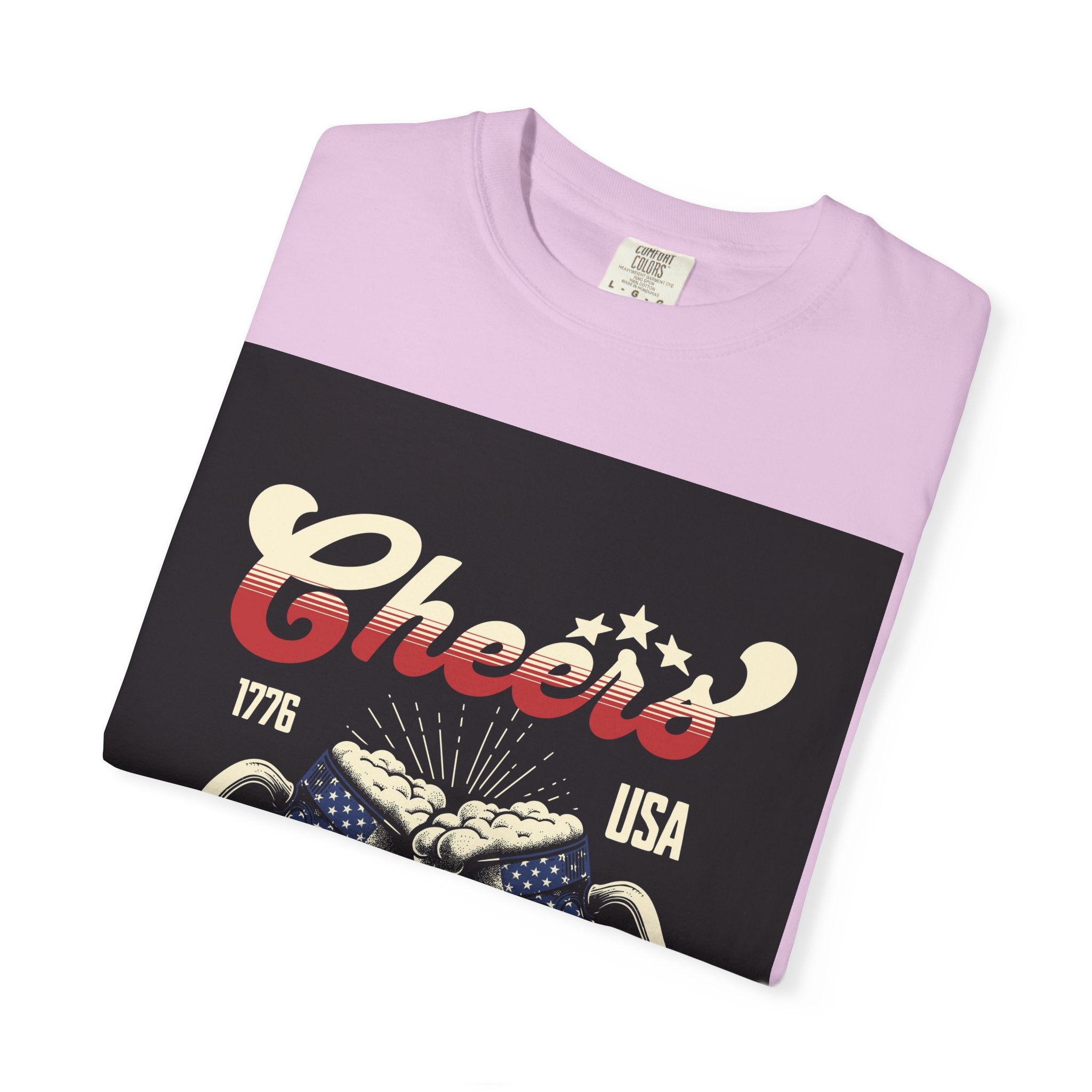 Cheers USA T-Shirt — Patriotic Beer Mugs Graphic Tee (1776)