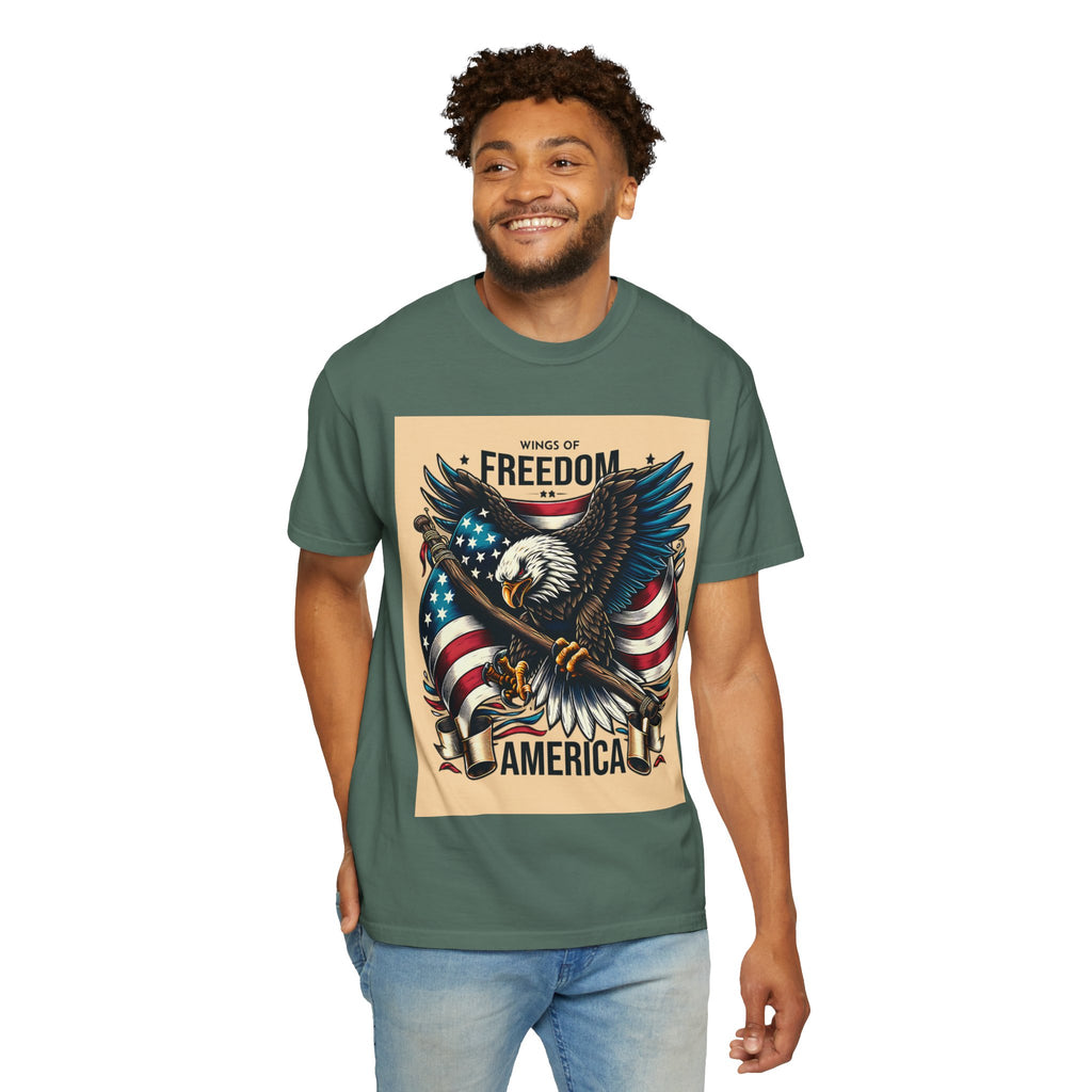 Freedom Eagle T-Shirt — Wings of America Patriotic Graphic Tee