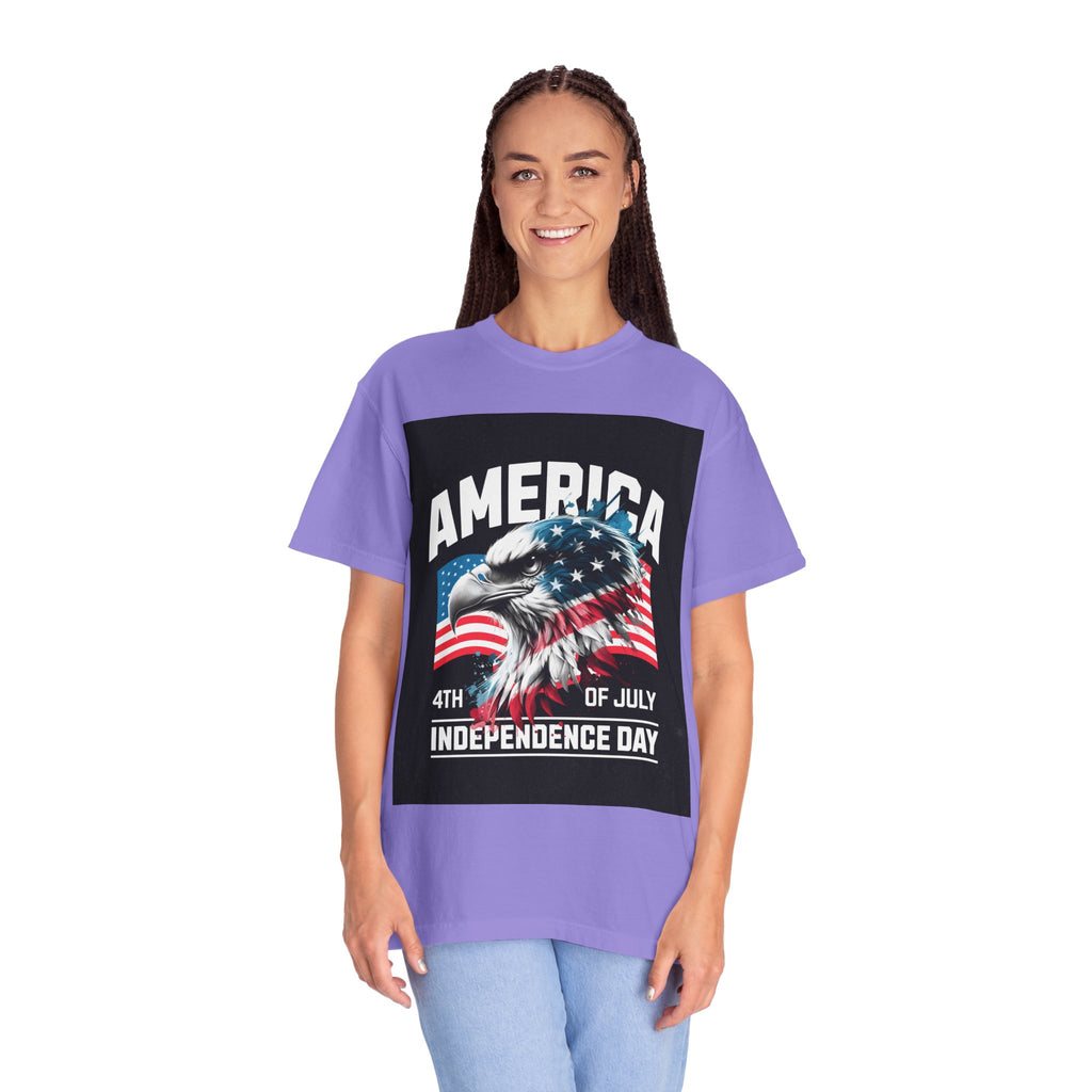 Independence Day T-shirt — 'America' Eagle Flag 4th of July Tee