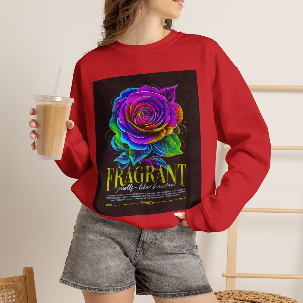 Fluorescent Rose “Fragrant” Crewneck Sweatshirt