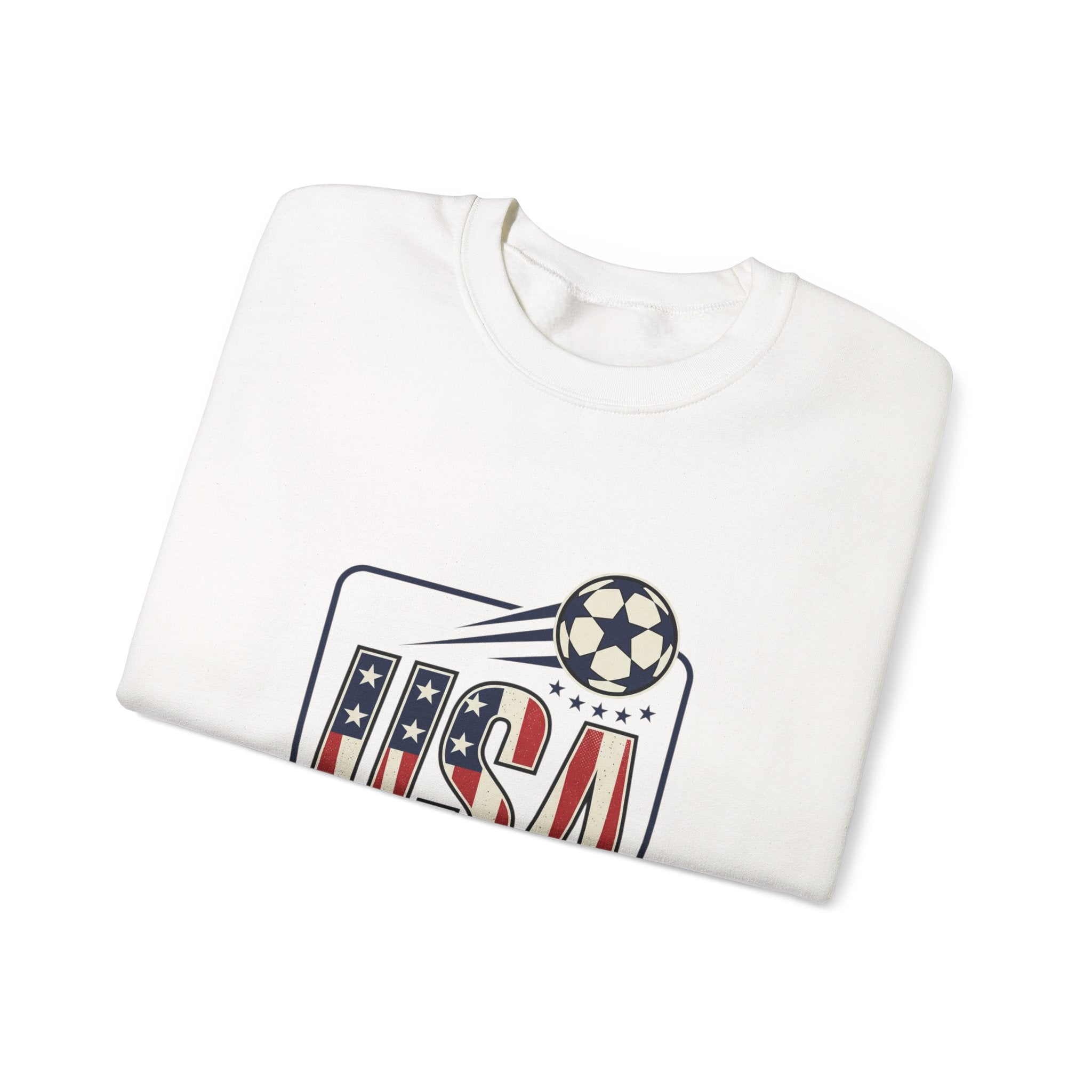 USA Soccer Crewneck Sweatshirt | American Flag Soccer Graphic