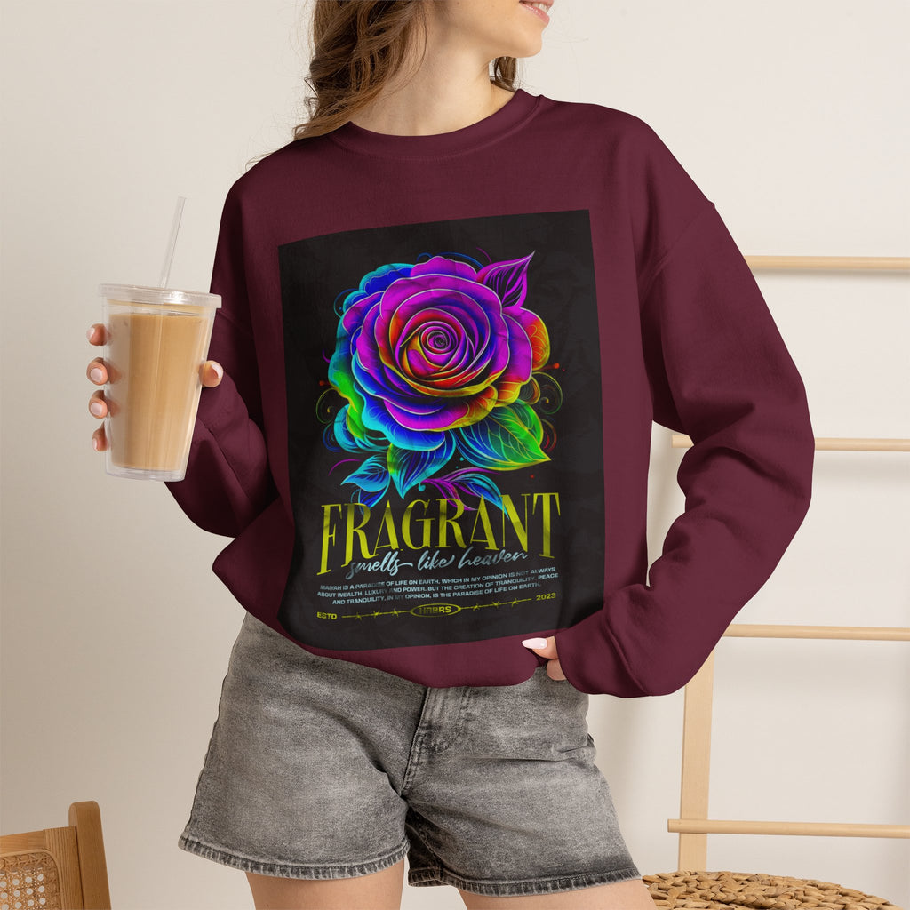 Fluorescent Rose “Fragrant” Crewneck Sweatshirt