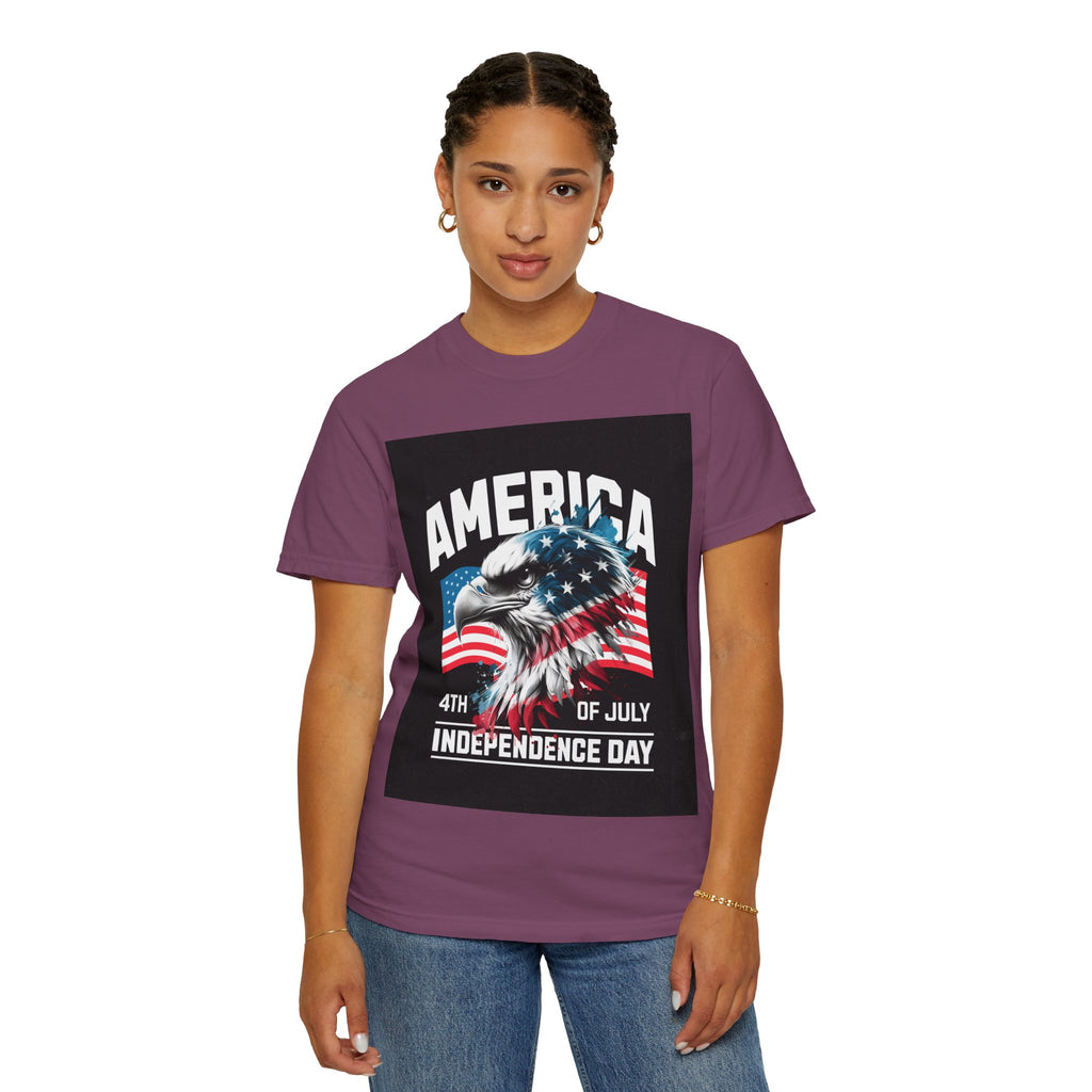 Independence Day T-shirt — 'America' Eagle Flag 4th of July Tee