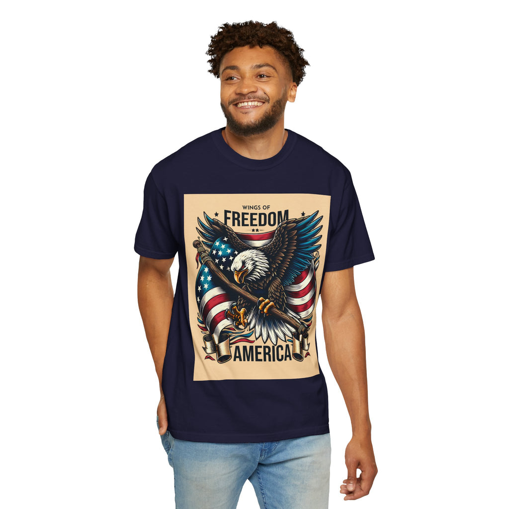 Freedom Eagle T-Shirt — Wings of America Patriotic Graphic Tee
