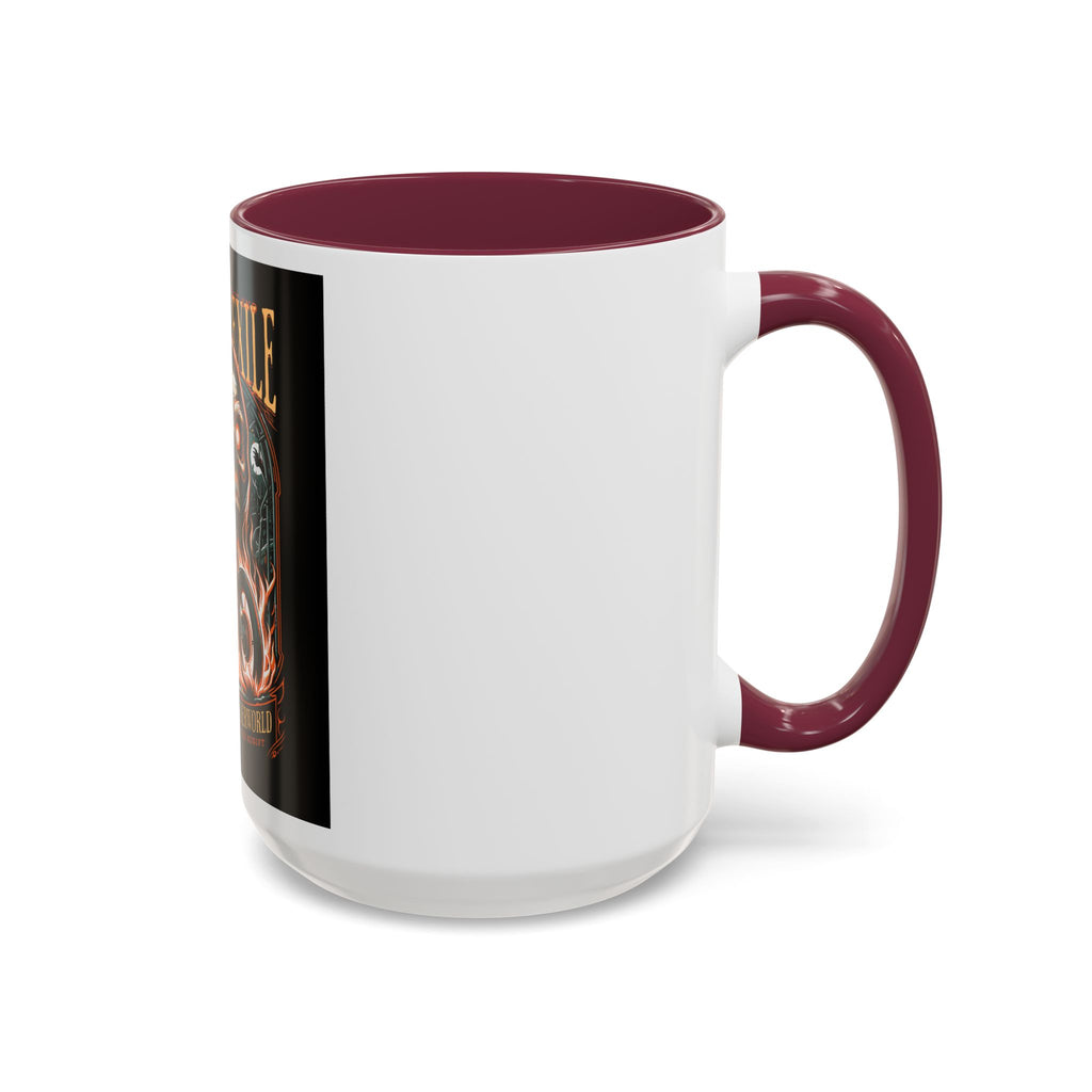 Eternal Exile Skull Biker Mug — Gothic Motorcycle Coffee Cup (11oz/15oz)
