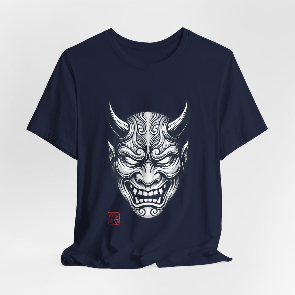 Demon Hannya Mask T‑Shirt — Japanese Oni Tattoo Graphic Tee