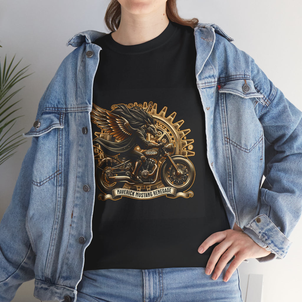 Vintage Winged Motorcycle Tee — "Ride Forever, Ride Free" Biker T-Shirt