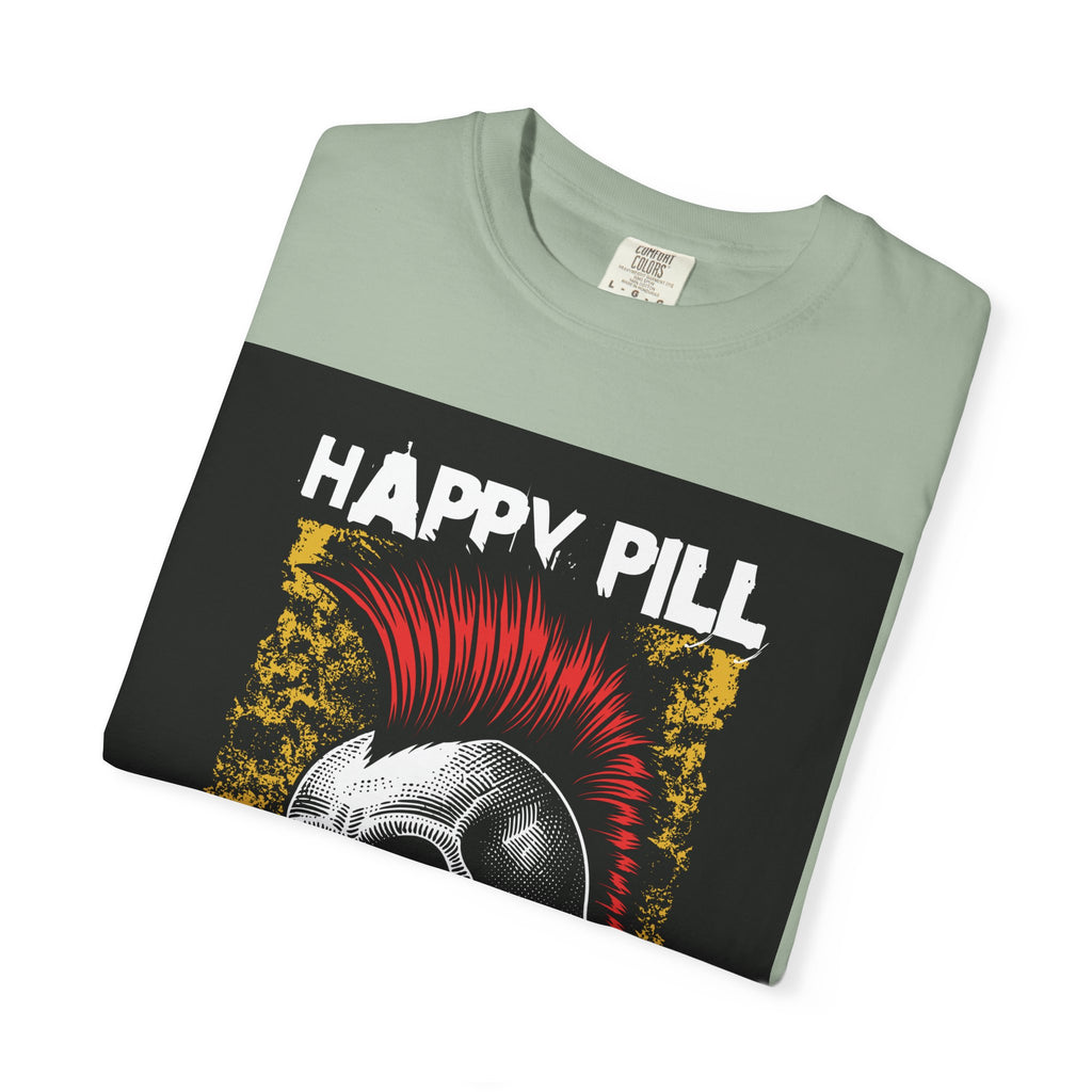 Happy Pill Punk Skull T-Shirt — 'Happy Pill Medication' Graphic Tee