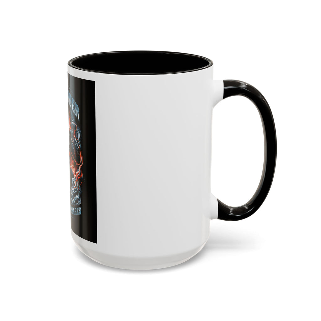 Skull Rider Motorcycle Mug – "Born of Nightmares" Biker Coffee Cup (11oz/15oz)
