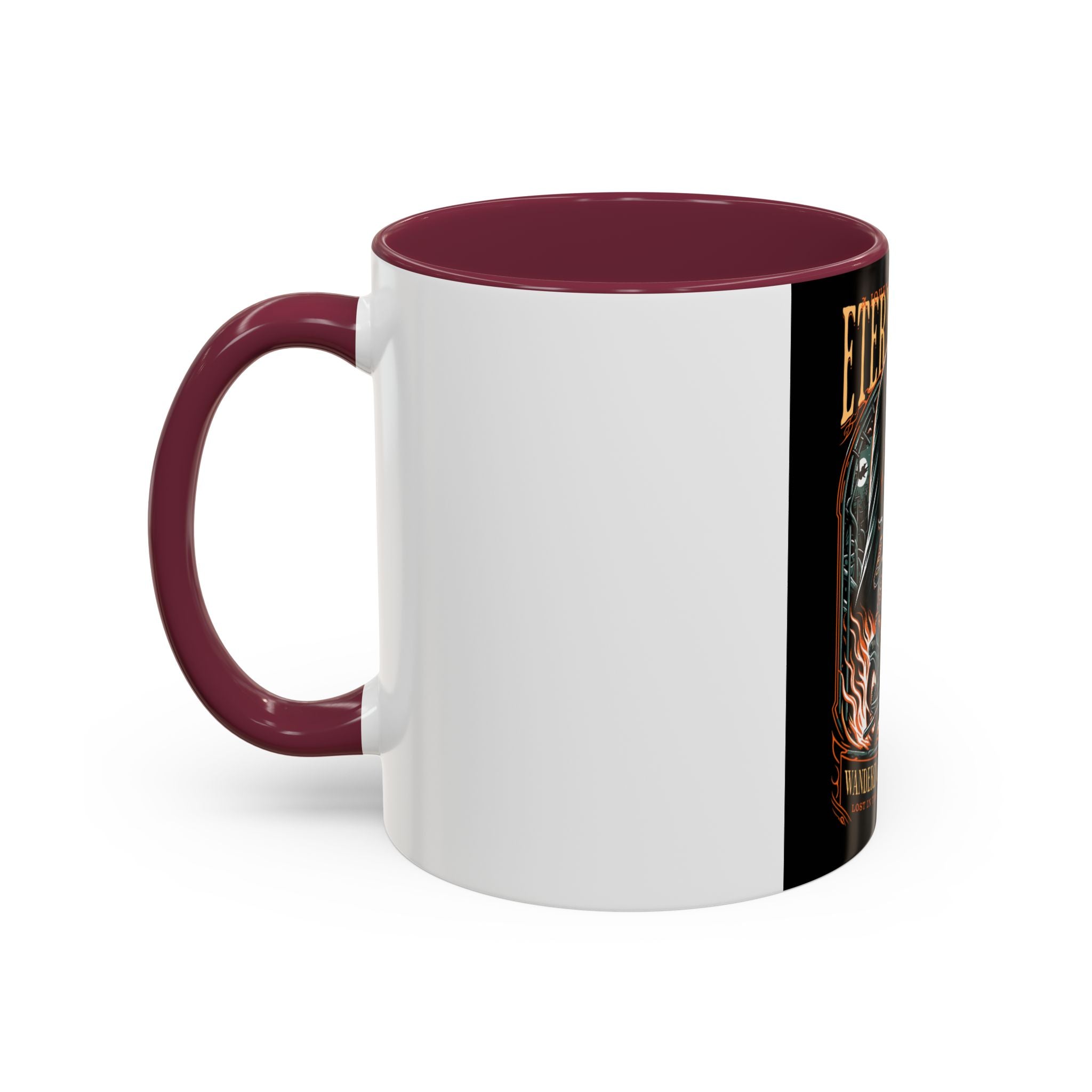 Eternal Exile Skull Biker Mug — Gothic Motorcycle Coffee Cup (11oz/15oz)
