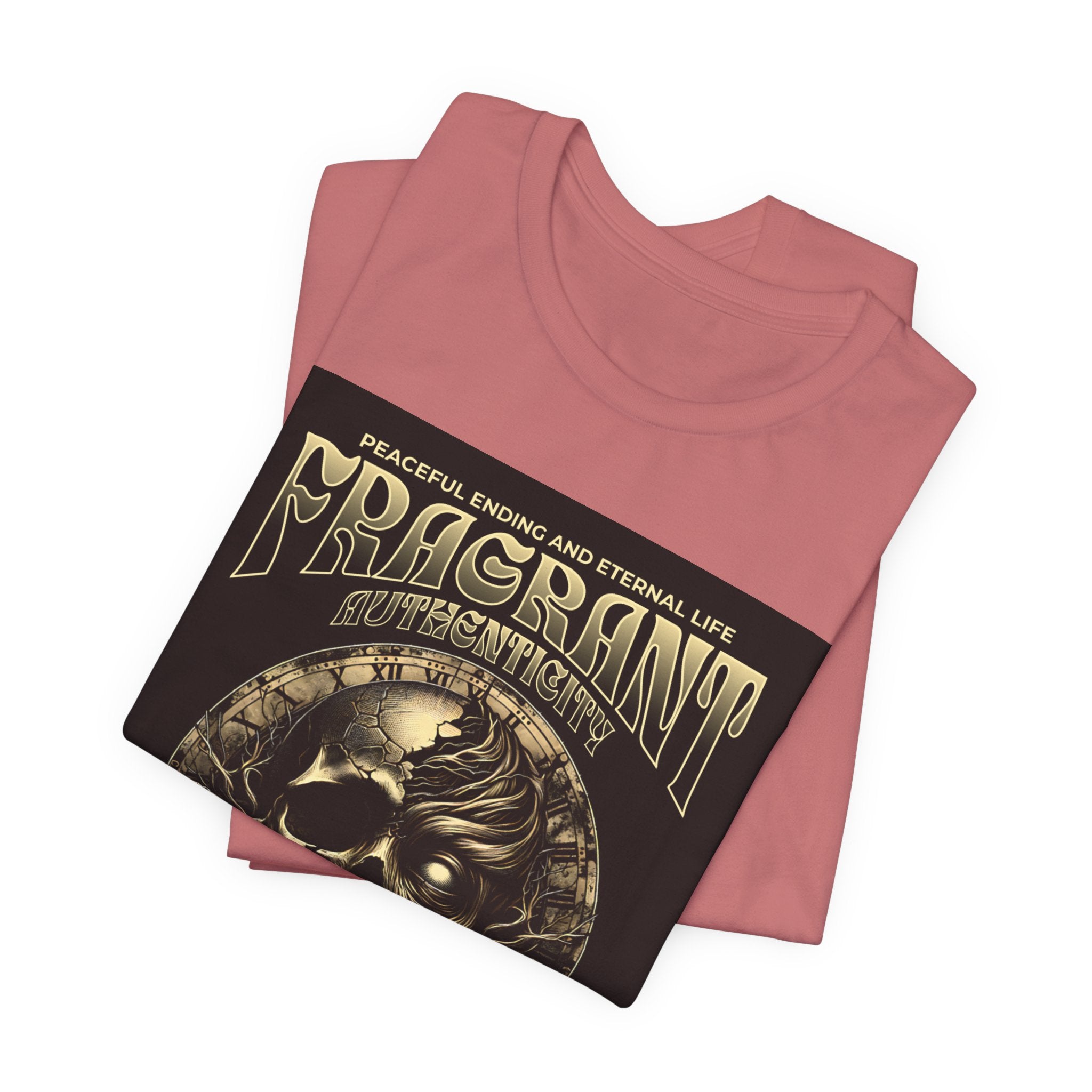 Skull & Roses Graphic Tee — "Fragrant" Vintage Gothic Band Shirt