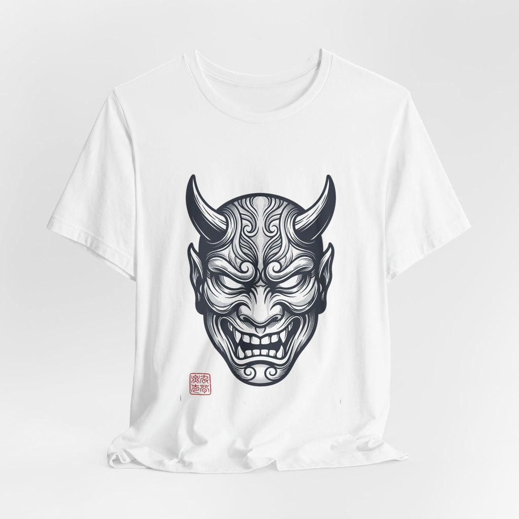 Demon Hannya Mask T‑Shirt — Japanese Oni Tattoo Graphic Tee