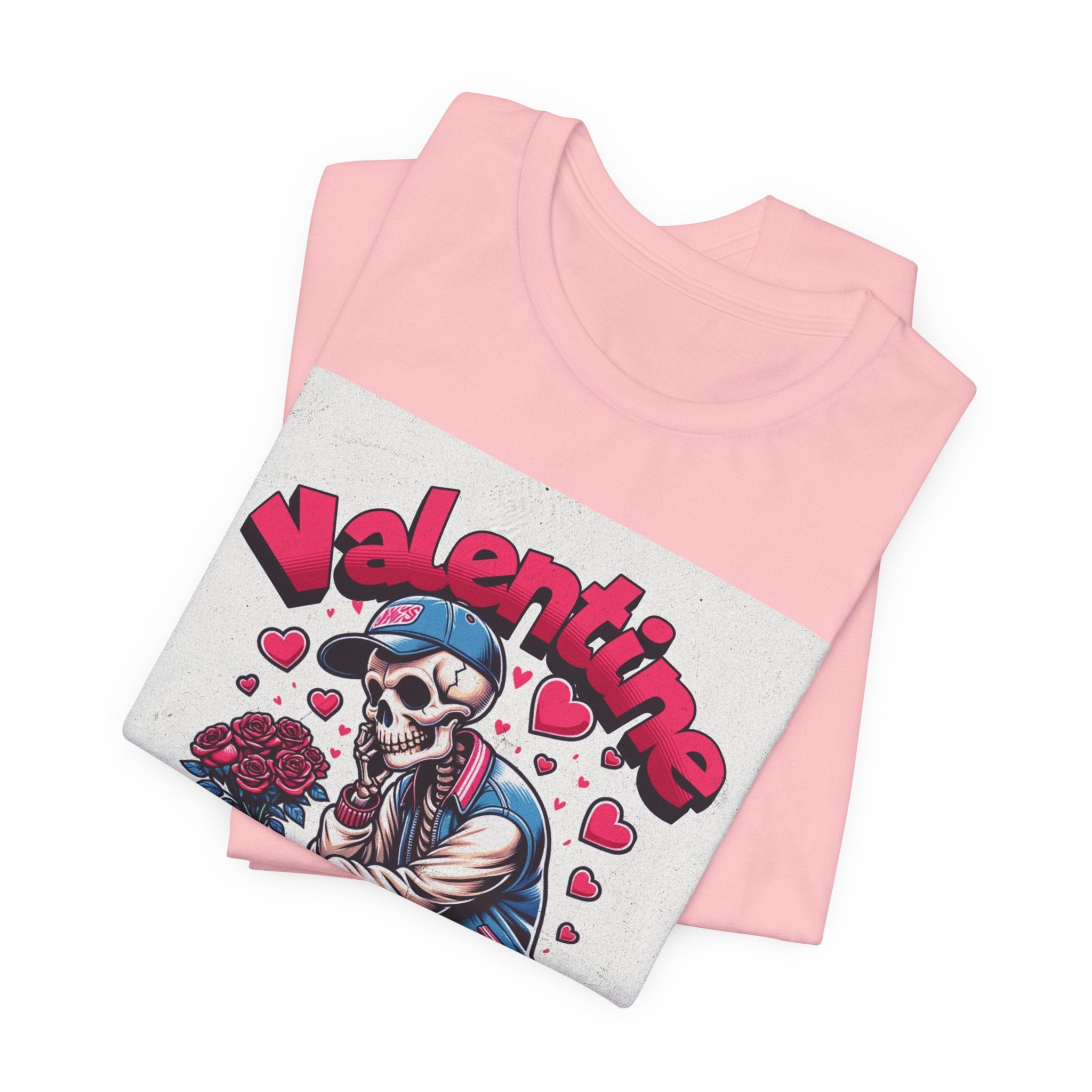 Valentine Skull T-Shirt – "Love & Blessed" Gothic Valentine Tee