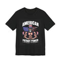 Patriot Power T-Shirt — American Flag Uncle Sam Muscle Graphic Tee