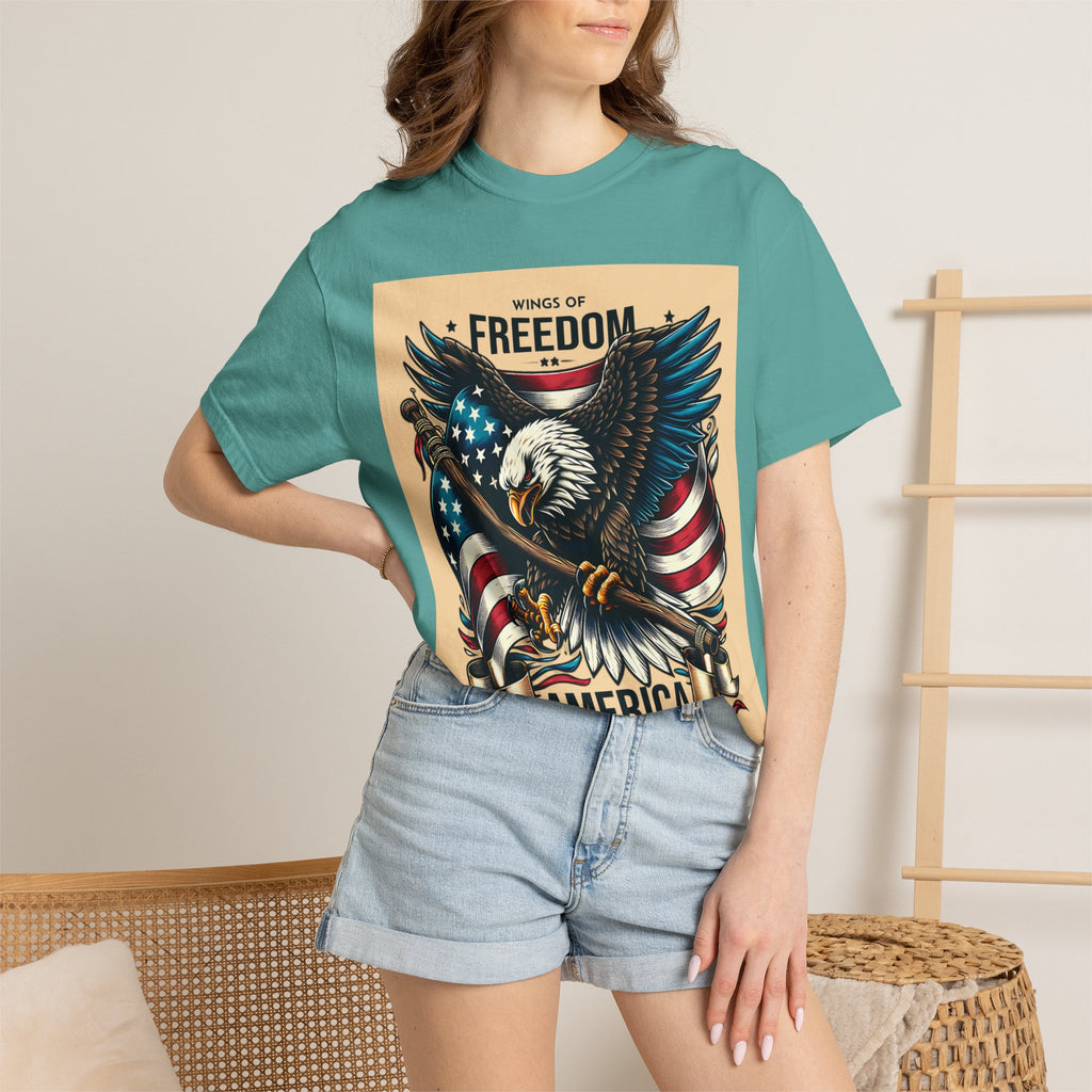 Freedom Eagle T-Shirt — Wings of America Patriotic Graphic Tee