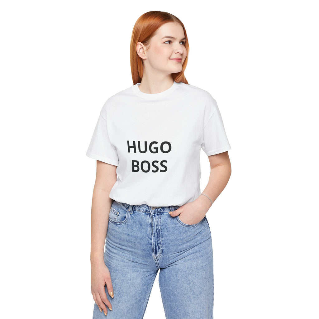 Graphic Tee — "HUGO BOSS" Minimalist Text T-Shirt