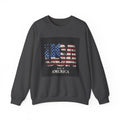 Made in America Flag Crewneck Sweatshirt — USA Vintage Patriotic Pullover