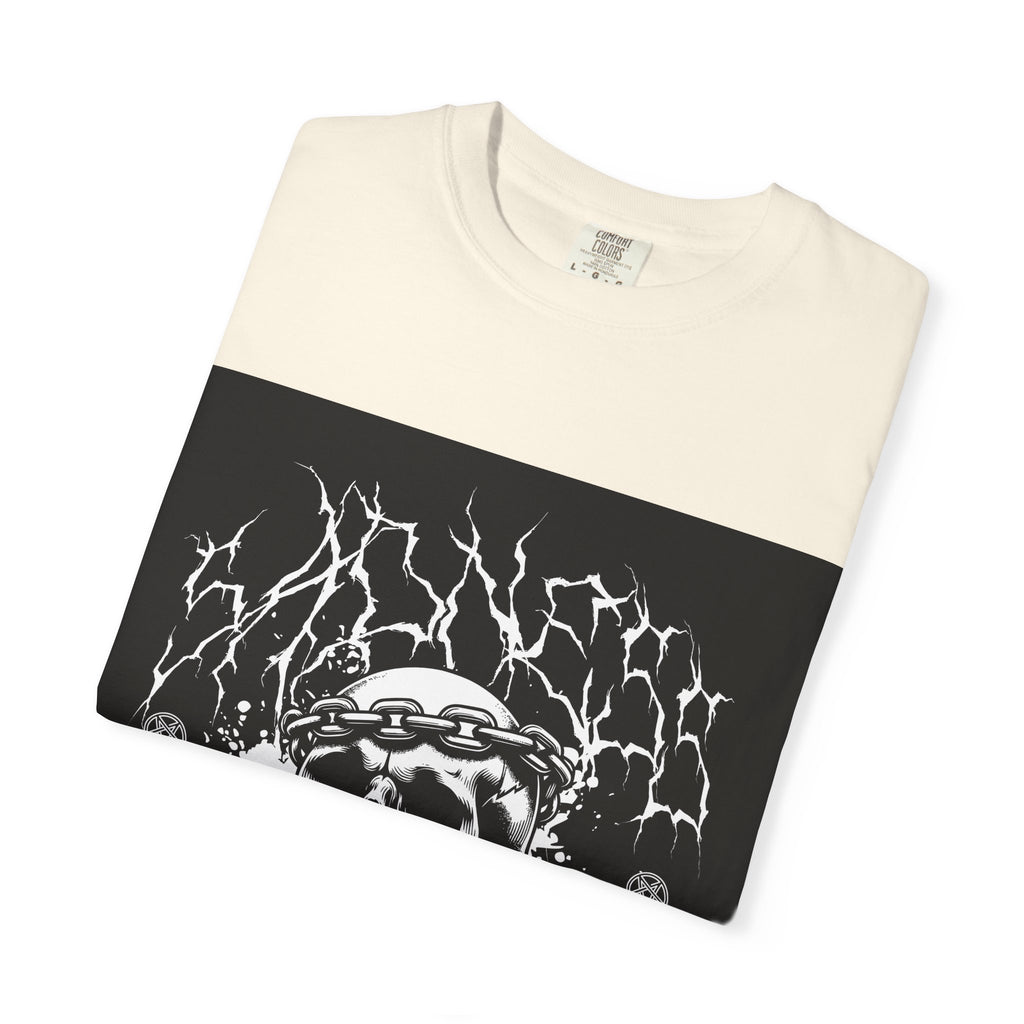 Graphic T-Shirt — 'Break a Path Through the Darkness' Skull Lightning Design