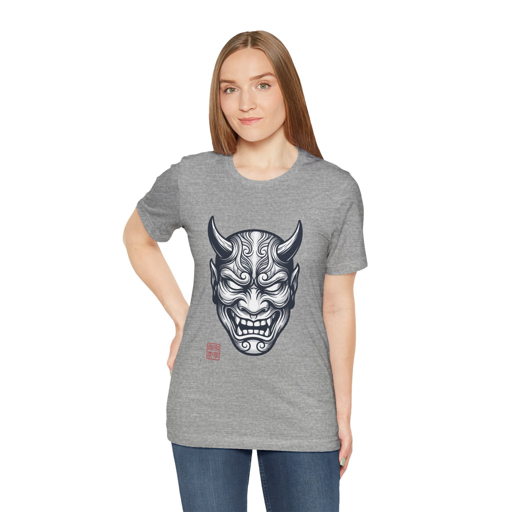 Demon Hannya Mask T‑Shirt — Japanese Oni Tattoo Graphic Tee