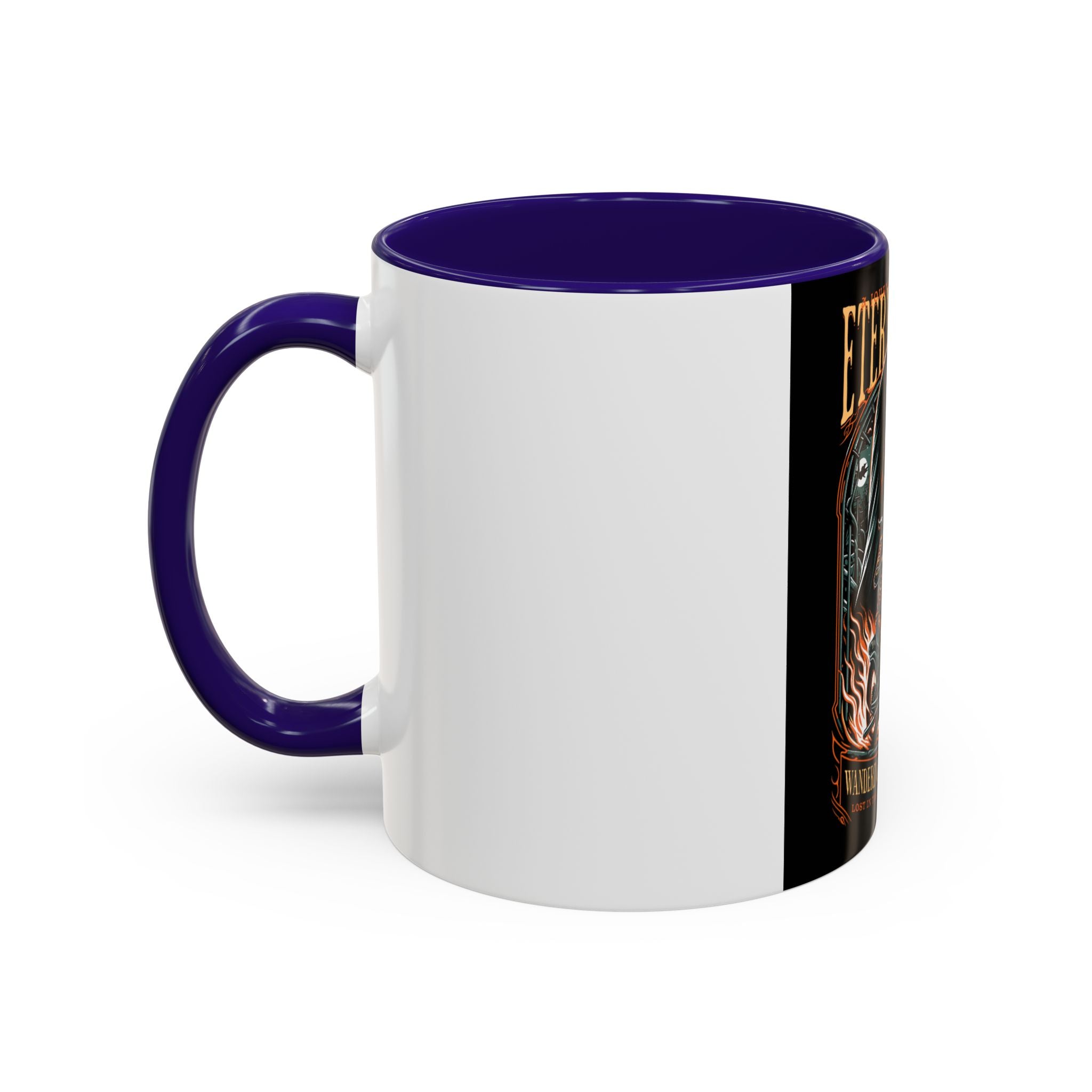Eternal Exile Skull Biker Mug — Gothic Motorcycle Coffee Cup (11oz/15oz)