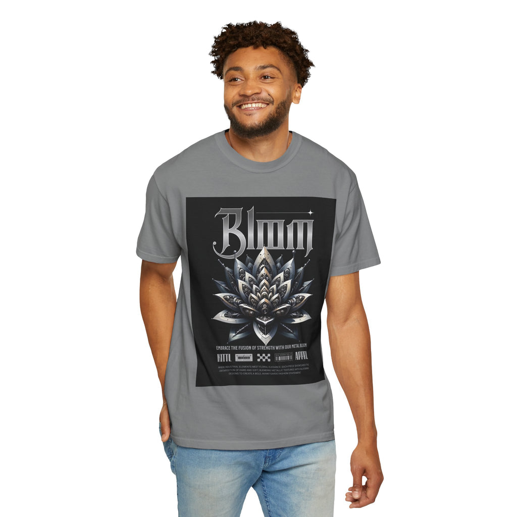 Metal Lotus Graphic T-Shirt — "Bloom" Gothic Band Poster Tee