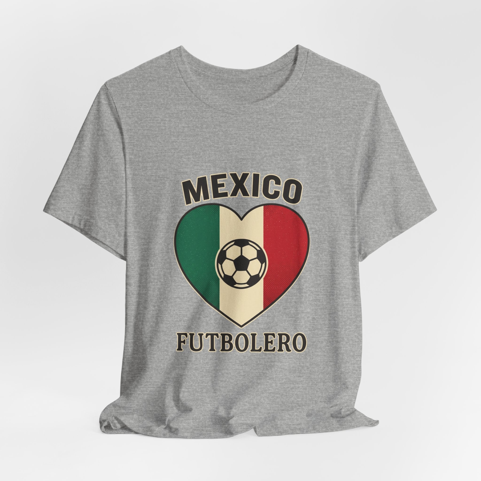 Mexico Heart Flag Futbolero Tee | Soccer Country Pride