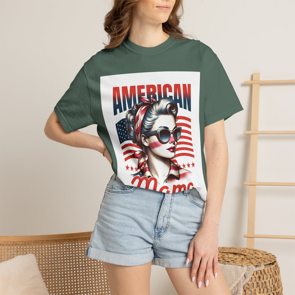 American Mama T‑Shirt — Vintage Patriotic Mom Tee