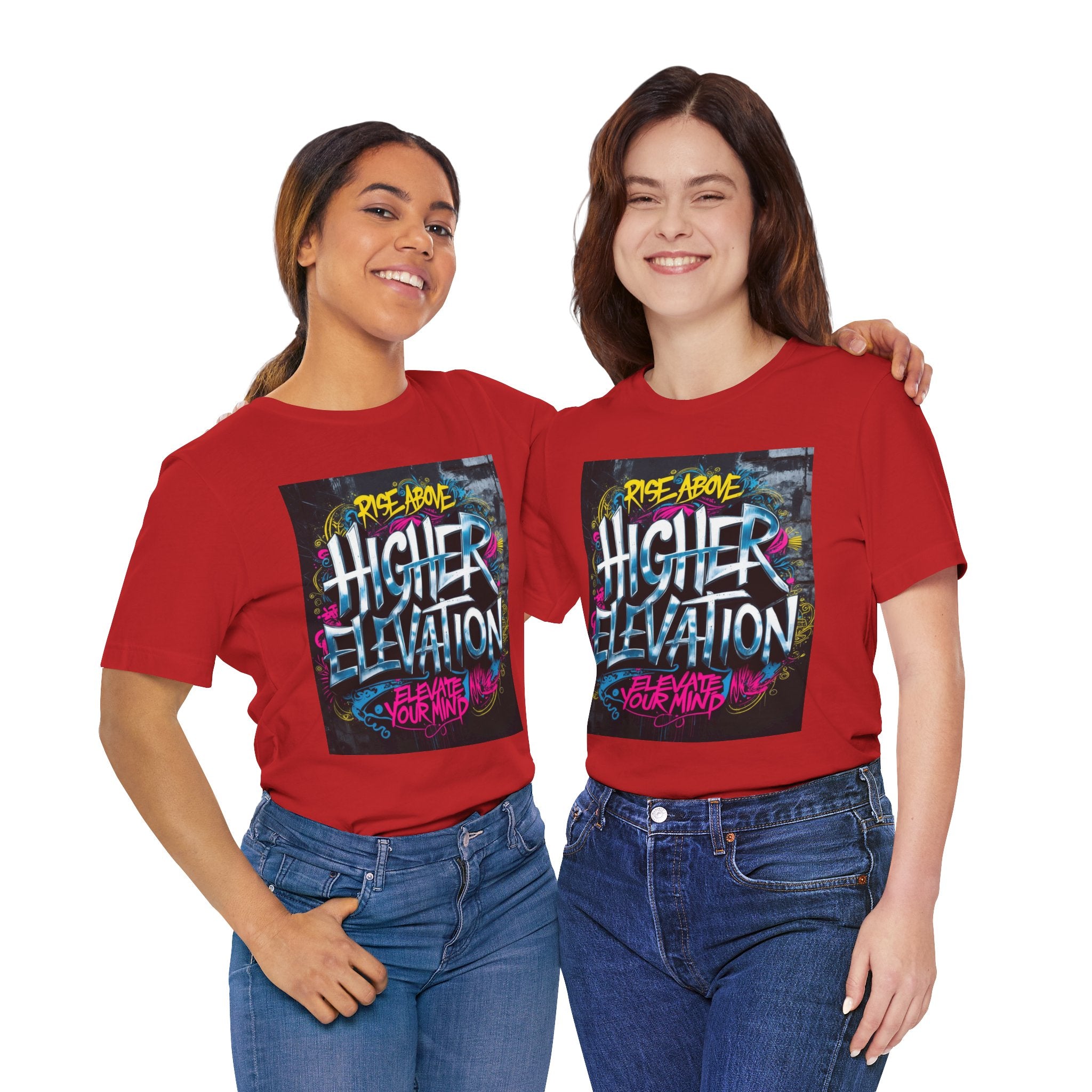 Higher Elevation Graffiti T-Shirt — "Rise Above, Elevate Your Mind"