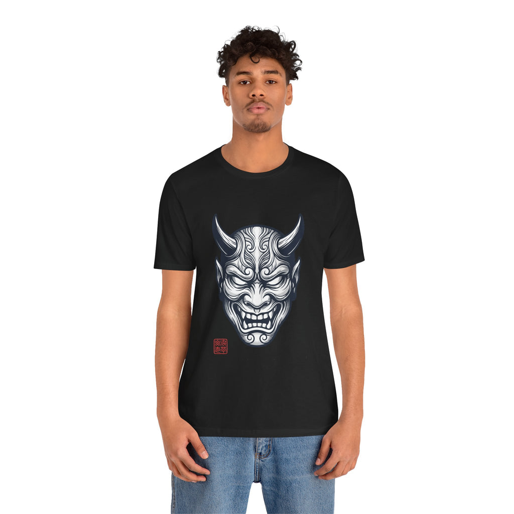 Demon Hannya Mask T‑Shirt — Japanese Oni Tattoo Graphic Tee