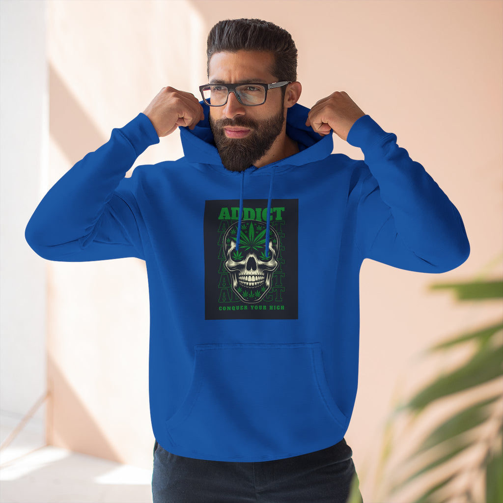 Skull & Snake Hoodie — "Addict" Graphic Pullover