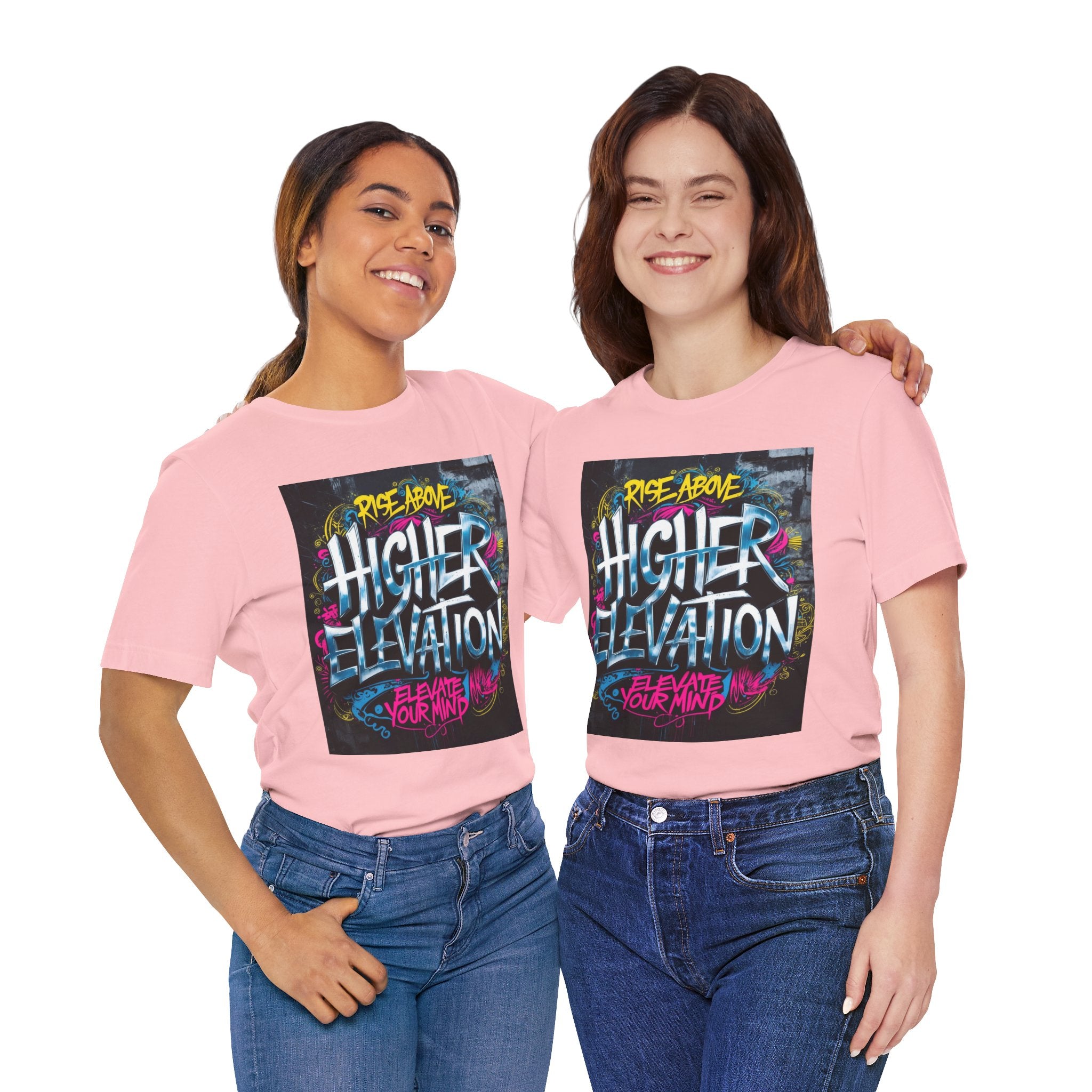 Higher Elevation Graffiti T-Shirt — "Rise Above, Elevate Your Mind"