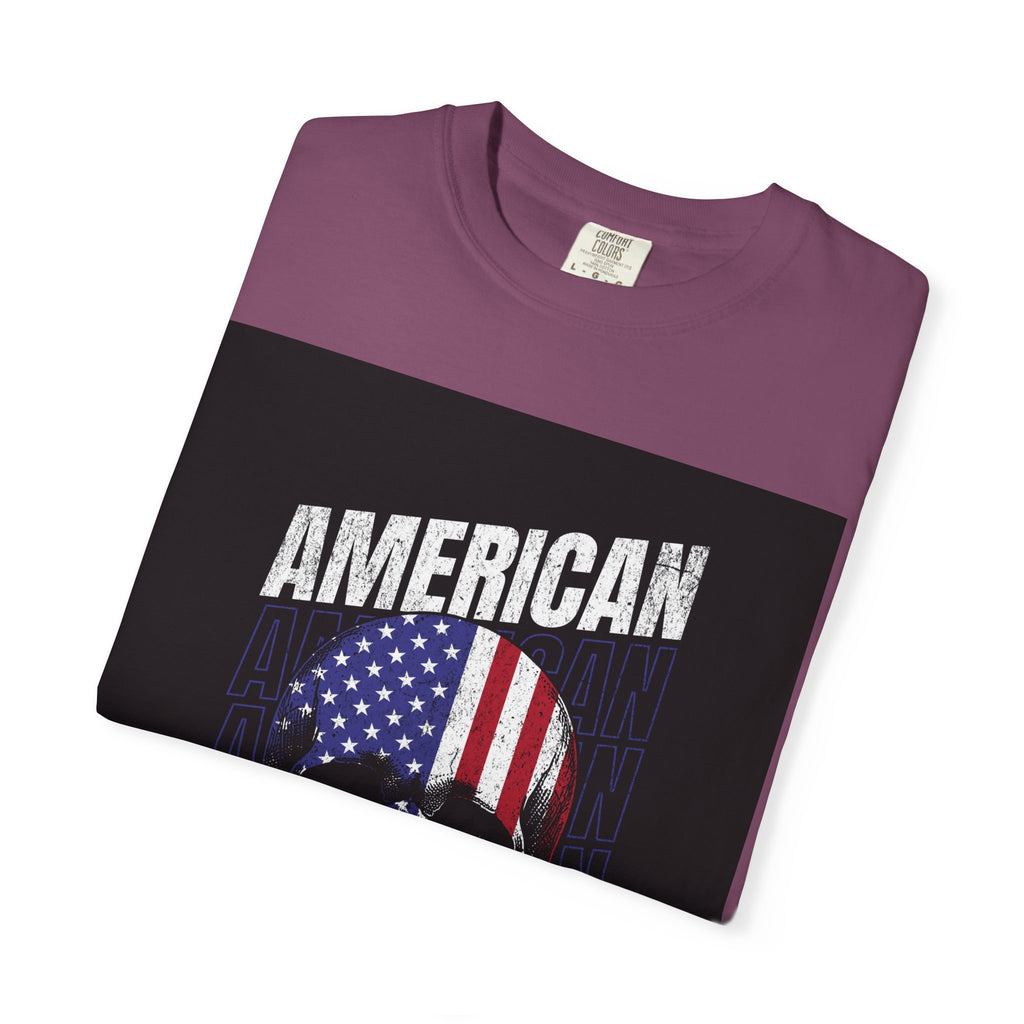 American Skull Flag T-Shirt — "American Forever" Patriotic Graphic Tee