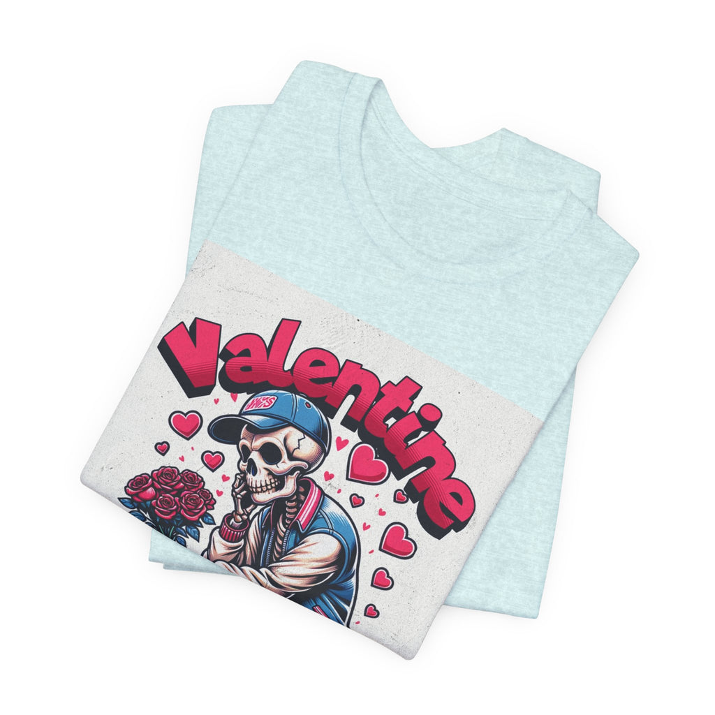 Valentine Skull T-Shirt – "Love & Blessed" Gothic Valentine Tee