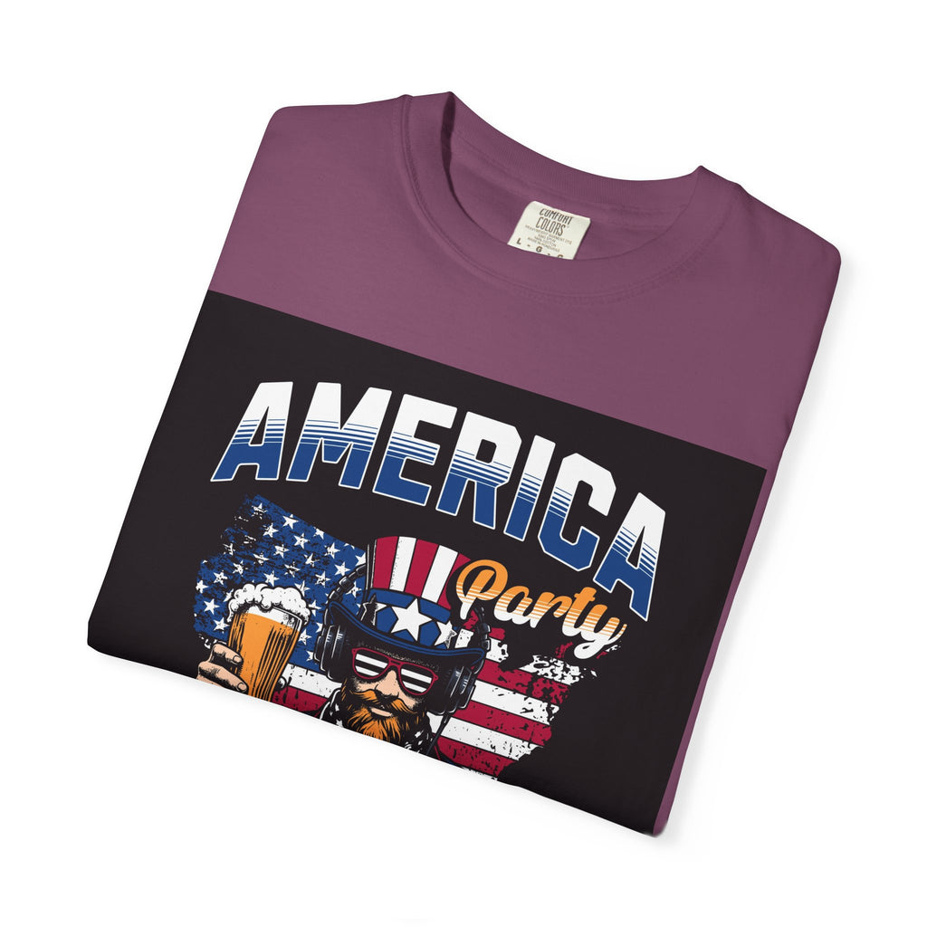 America Party T-Shirt — Cheers to Freedom 4th of July Patriotic Tee