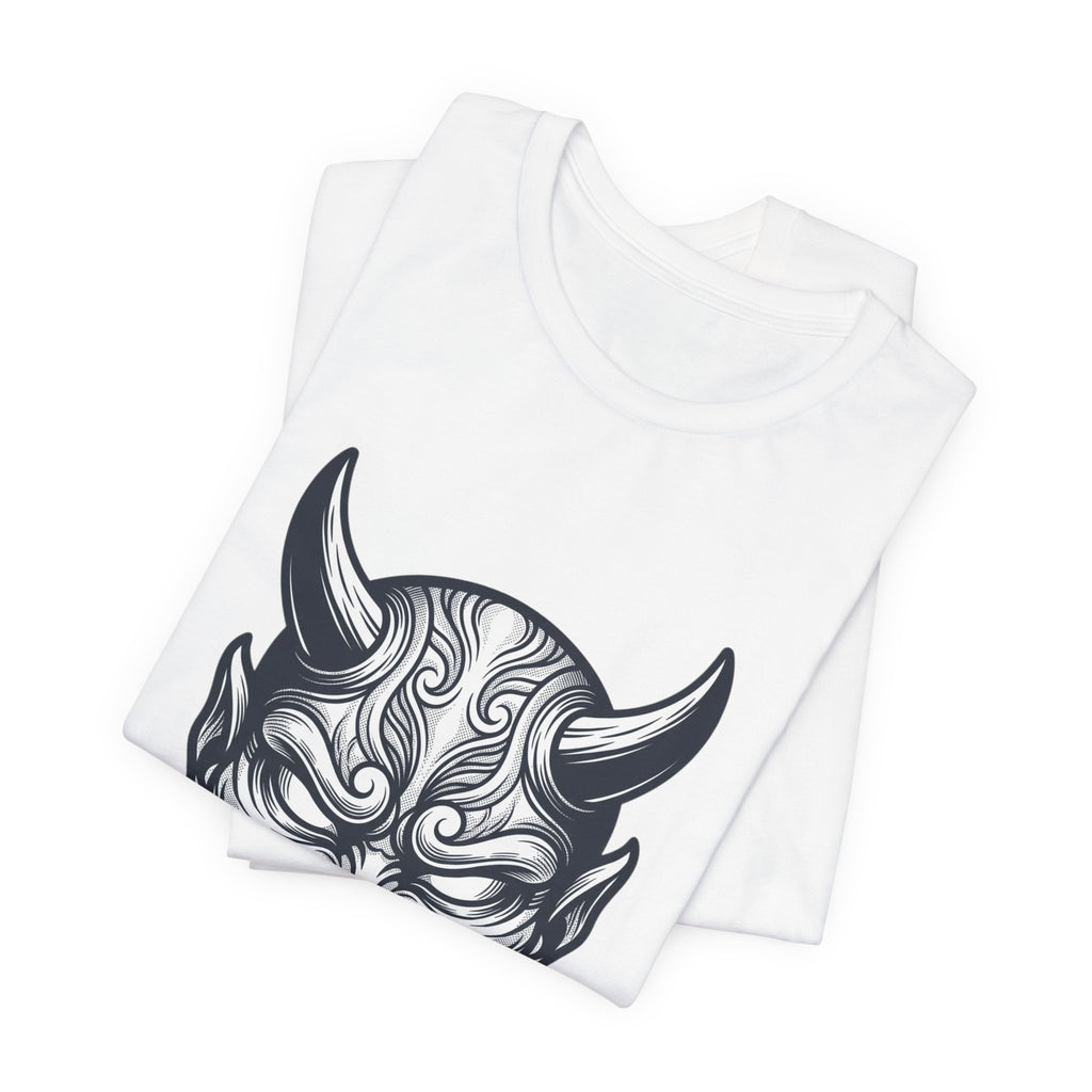 Demon Hannya Mask T‑Shirt — Japanese Oni Tattoo Graphic Tee
