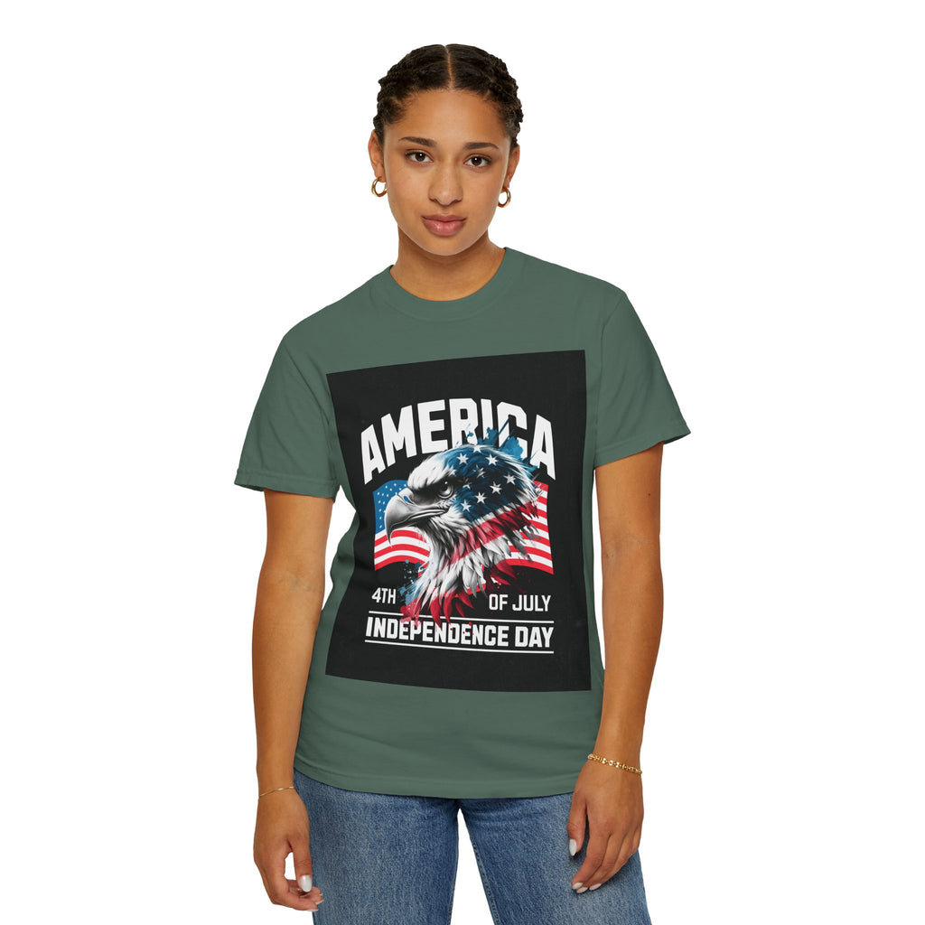 Independence Day T-shirt — 'America' Eagle Flag 4th of July Tee