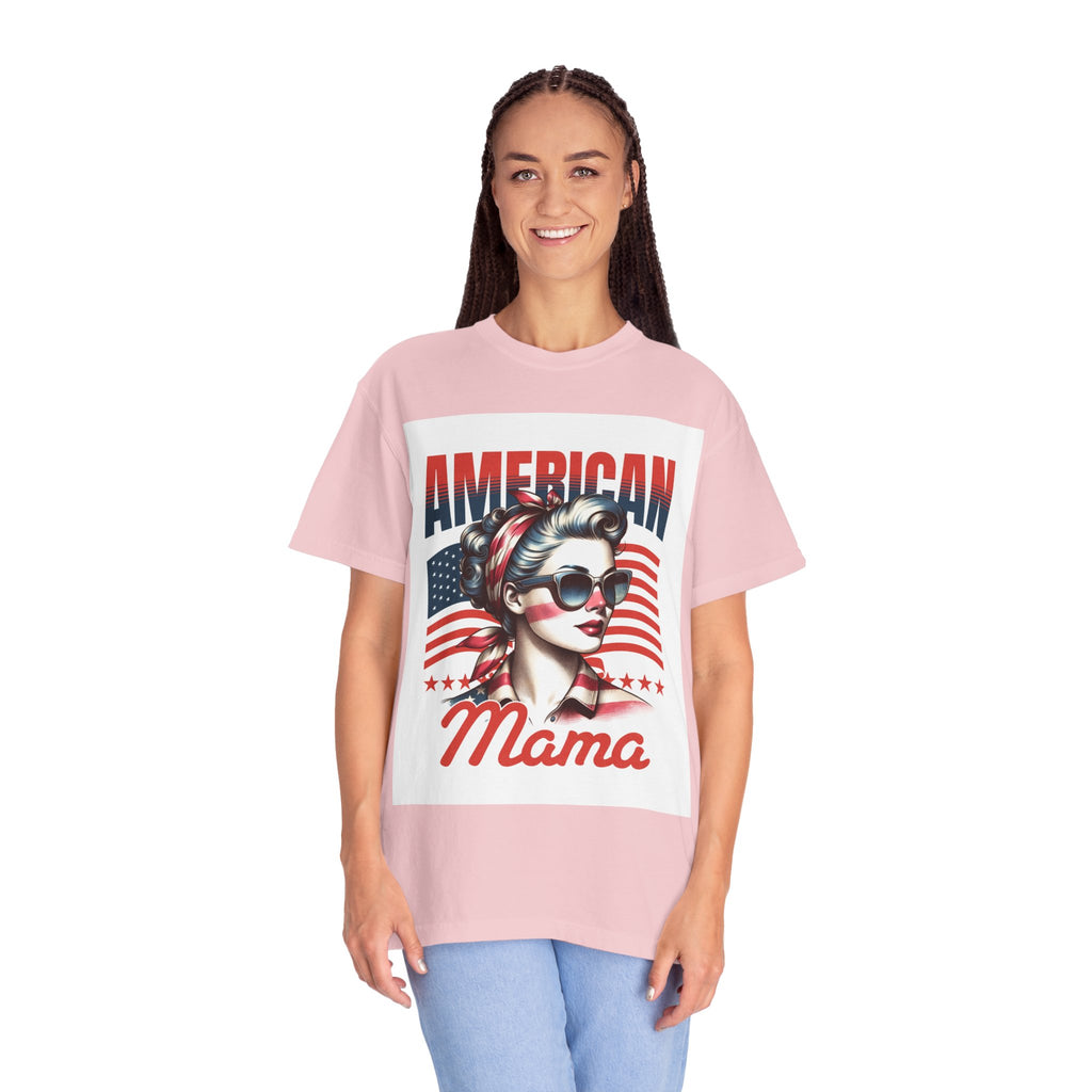 American Mama T‑Shirt — Vintage Patriotic Mom Tee