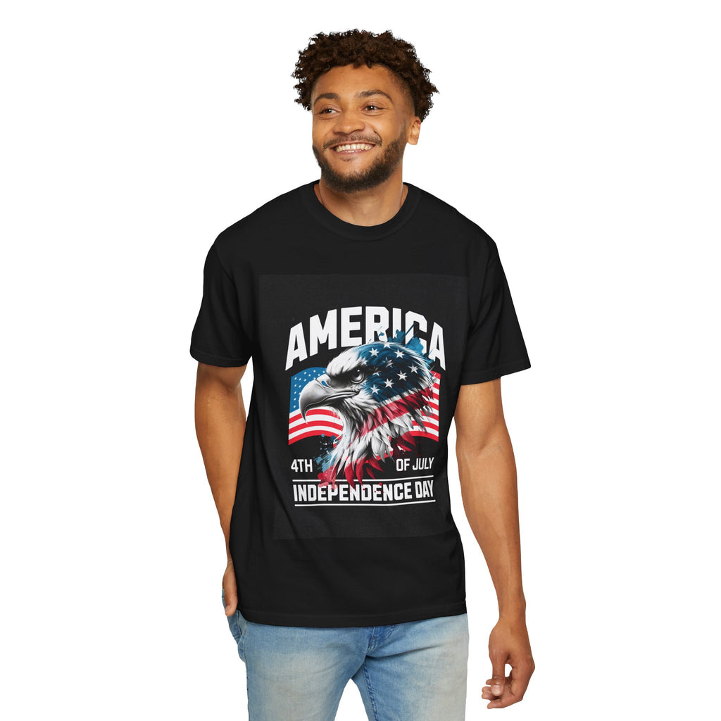 Independence Day T-shirt — 'America' Eagle Flag 4th of July Tee