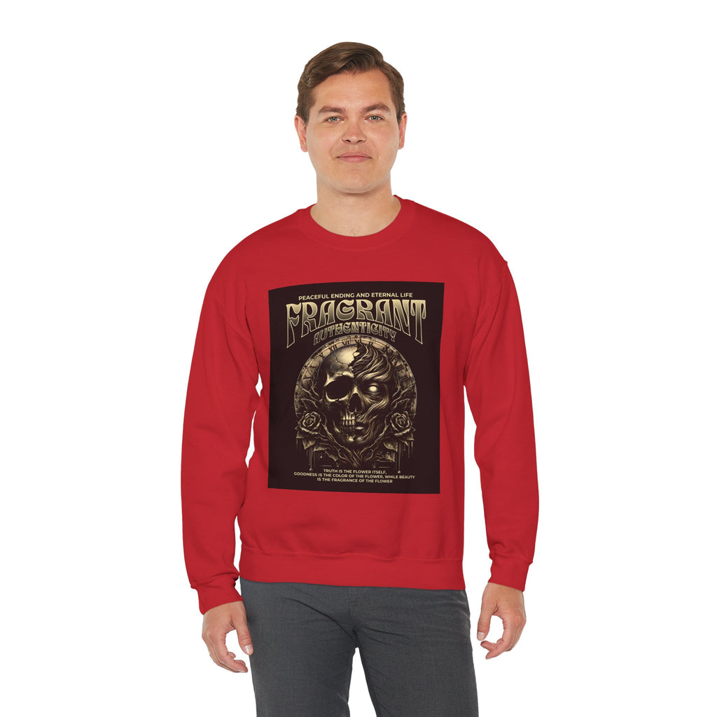 Skull & Roses Crewneck Sweatshirt — “Decrepit” Gothic Graphic