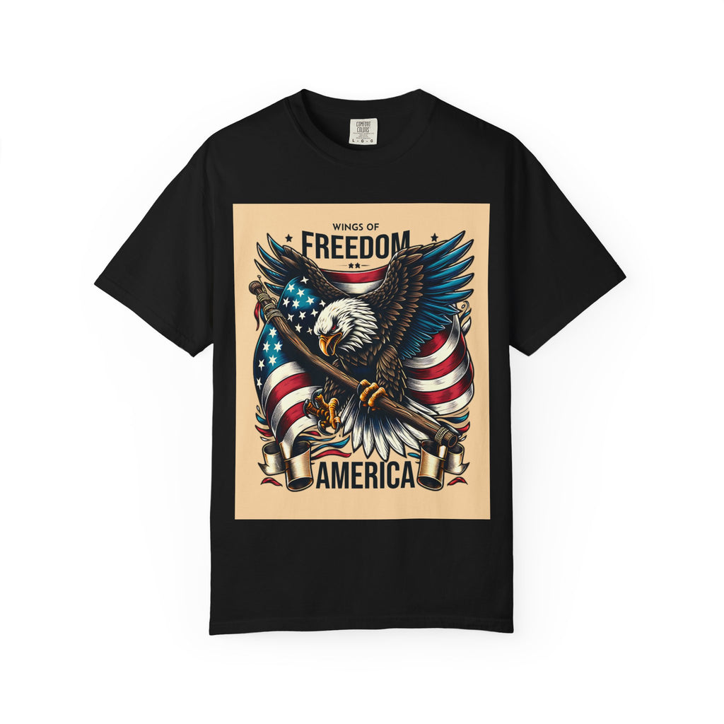 Freedom Eagle T-Shirt — Wings of America Patriotic Graphic Tee