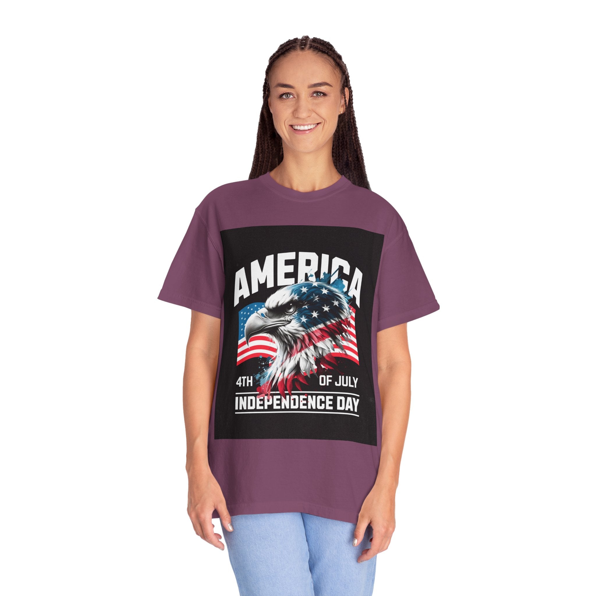 Independence Day T-shirt — 'America' Eagle Flag 4th of July Tee