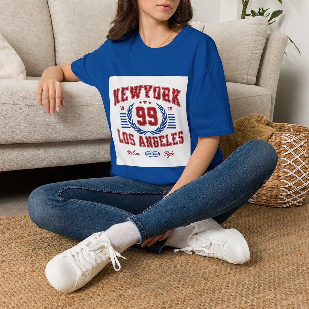 New York 99 Vintage Sports Tee — Collegiate Graphic T-Shirt